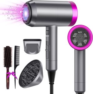 Le sèche-cheveux silencieux Ionique Professionnel 1800W Dupeakya