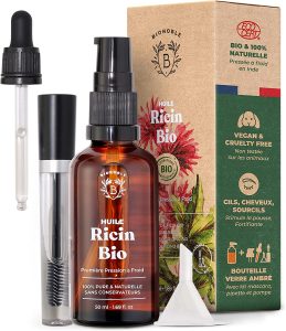 L’huile de ricin Bionoble 100 % pure, naturelle et pressée à Froid